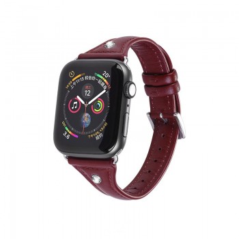 Kожаный ремешок Hoco WB05 Ocean wave для Apple Watch Series 1/2/3/4 (42/44mm) Red