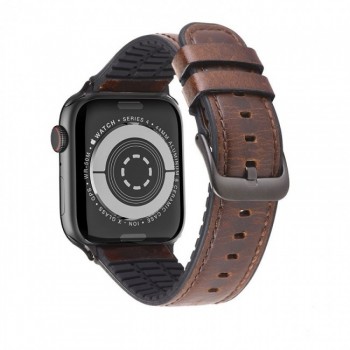 Kожаный ремешок Hoco WB18 Fenix leather strap для Apple Watch Series 1/2/3/4/5 (42/44mm) Dark Coffee