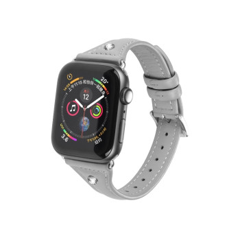 Kожаный ремешок Hoco WB05 Ocean wave для Apple Watch Series 1/2/3/4 (38/40mm) Gray